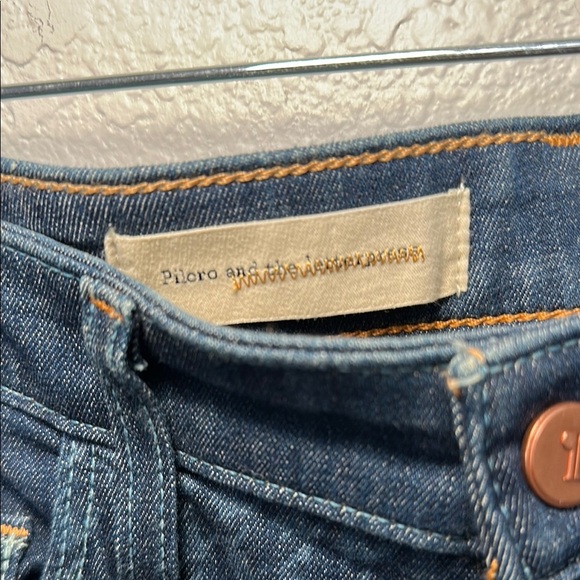 Anthropologie Pilcro and the Letterpress Houndstooth Print Blue Jeans 32 - Picture 5 of 8